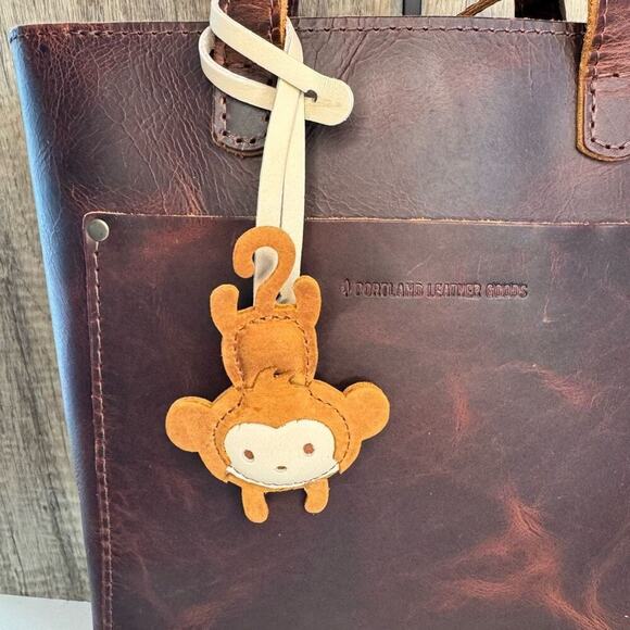 DAKOTA Portland Leather Monkey Keychain Charm FAST SHIP Portland Leather Charm - Picture 1 of 3